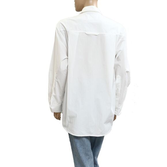 Citizens Of Humanity Kayla Shirt Tunic Top Buttondown Long Sleeve White S 283497 - Picture 9 of 11